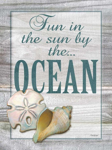 Fun in the Sun Black Ornate Wood Framed Art Print with Double Matting by Williams, Todd