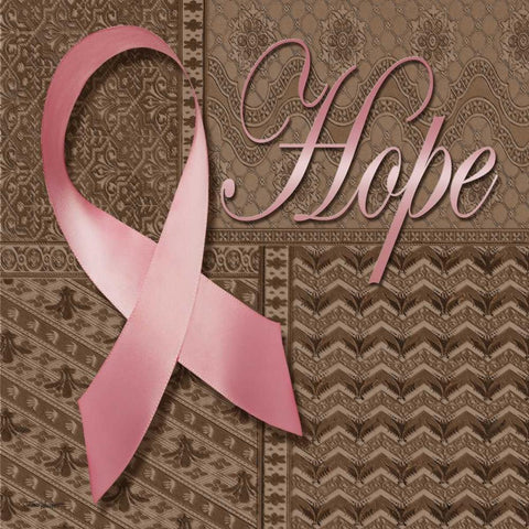 Hope Ribbon White Modern Wood Framed Art Print by Williams, Todd