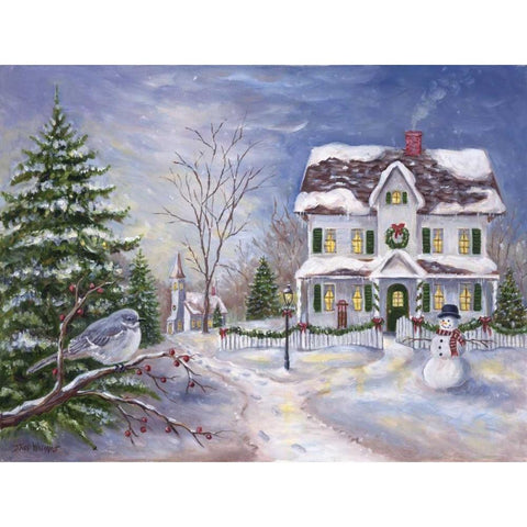 Home for the Holidays Black Modern Wood Framed Art Print by Williams, Todd