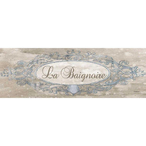 La Baignoire Sign Black Modern Wood Framed Art Print by Williams, Todd