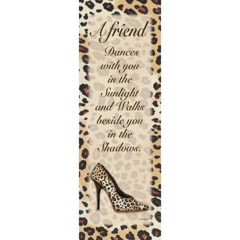 A Friend Shoe White Modern Wood Framed Art Print by Williams, Todd