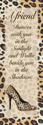 A Friend Shoe White Modern Wood Framed Art Print with Double Matting by Williams, Todd