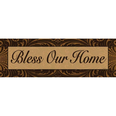 Bless Our Home Black Modern Wood Framed Art Print with Double Matting by Williams, Todd