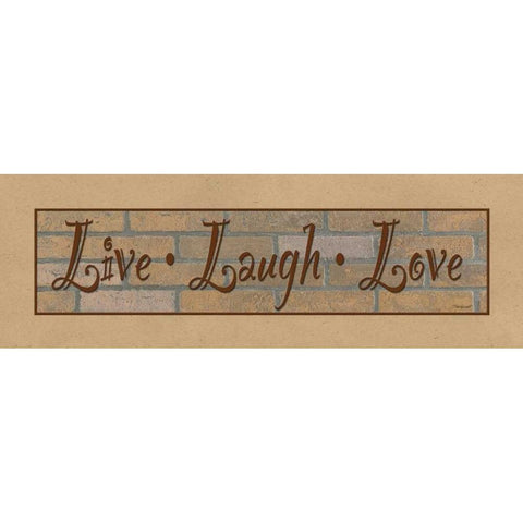 Live Laugh Love Black Modern Wood Framed Art Print with Double Matting by Williams, Todd