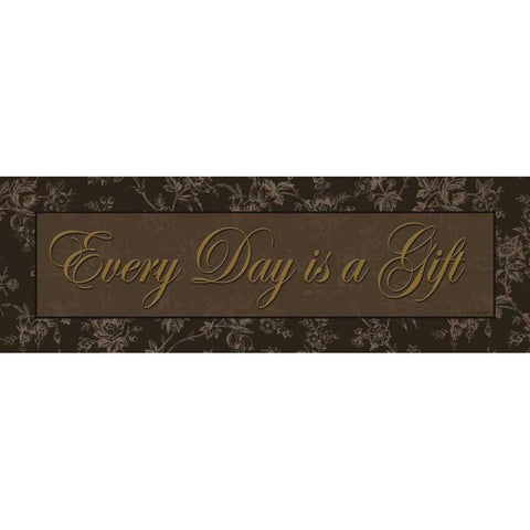 Every Day is a Gift Black Modern Wood Framed Art Print by Williams, Todd