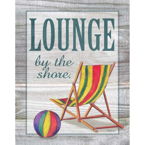 Lounge by the Shore White Modern Wood Framed Art Print by Williams, Todd