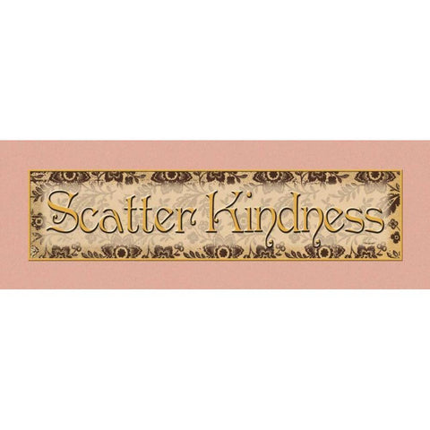 Scatter Kindness White Modern Wood Framed Art Print by Williams, Todd