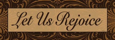 Let Us Rejoice White Modern Wood Framed Art Print with Double Matting by Williams, Todd