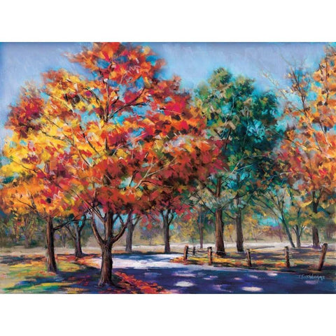 Fall Brilliance I White Modern Wood Framed Art Print by Williams, Todd