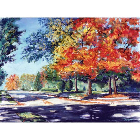 Fall Brilliance II Black Modern Wood Framed Art Print by Williams, Todd