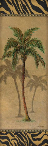 Global Palm I Black Ornate Wood Framed Art Print with Double Matting by Williams, Todd