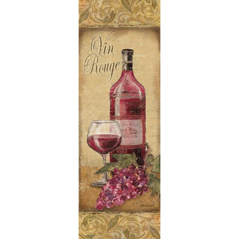 Vin Rouge Gold Ornate Wood Framed Art Print with Double Matting by Williams, Todd