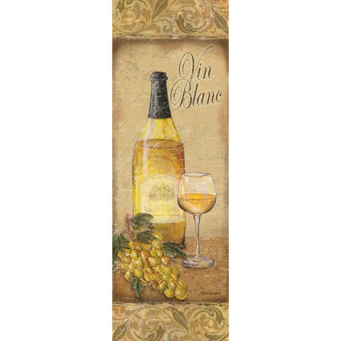 Vin Blanc Gold Ornate Wood Framed Art Print with Double Matting by Williams, Todd