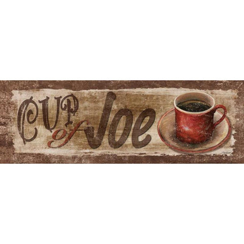 Cup of Joe Black Modern Wood Framed Art Print with Double Matting by Williams, Todd