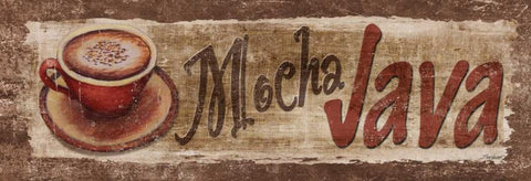 Mocha Java White Modern Wood Framed Art Print with Double Matting by Williams, Todd