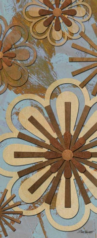 Floral Abstract II White Modern Wood Framed Art Print with Double Matting by Williams, Todd