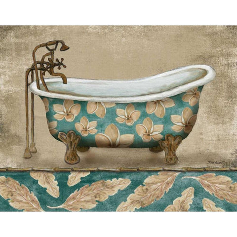 Tropical Bathtub II White Modern Wood Framed Art Print by Williams, Todd