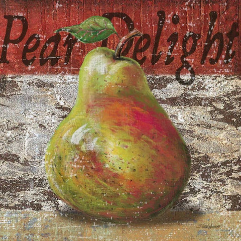 Pear Delight Gold Ornate Wood Framed Art Print with Double Matting by Williams, Todd