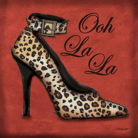 Safari Shoe I Black Modern Wood Framed Art Print with Double Matting by Williams, Todd