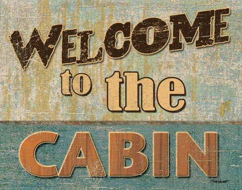 Welcome to the Cabin White Modern Wood Framed Art Print with Double Matting by Williams, Todd