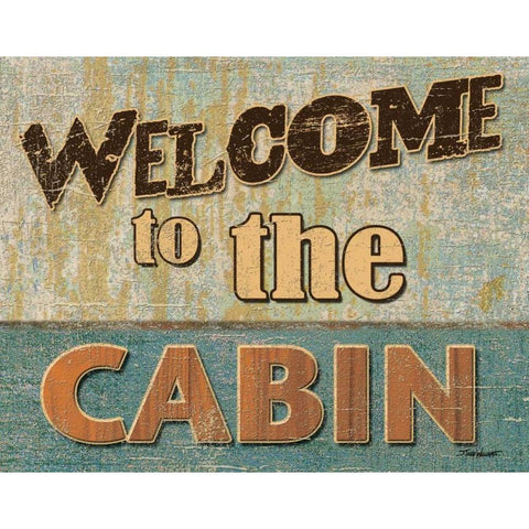 Welcome to the Cabin White Modern Wood Framed Art Print by Williams, Todd