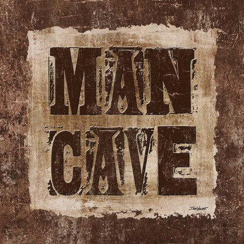 ManCave Lodge Sq Black Modern Wood Framed Art Print with Double Matting by Williams, Todd