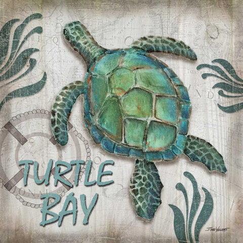 Turtle Bay Gold Ornate Wood Framed Art Print with Double Matting by Williams, Todd