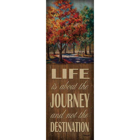 Life Journey Black Modern Wood Framed Art Print by Williams, Todd