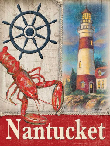 Nantucket Black Ornate Wood Framed Art Print with Double Matting by Williams, Todd
