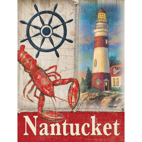 Nantucket Black Modern Wood Framed Art Print with Double Matting by Williams, Todd