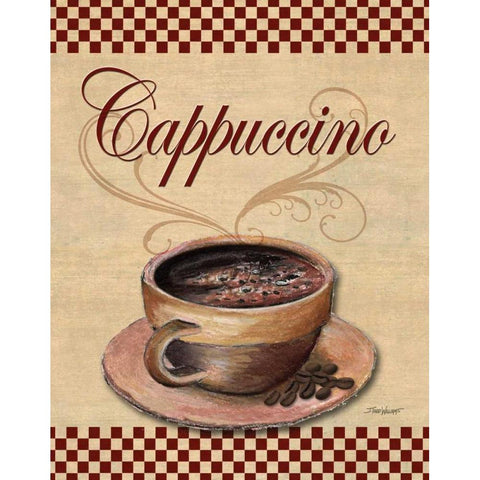 Cafe Cappuccino Black Modern Wood Framed Art Print with Double Matting by Williams, Todd