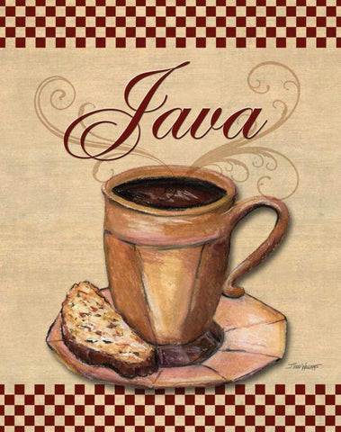 Cafe Java Black Ornate Wood Framed Art Print with Double Matting by Williams, Todd