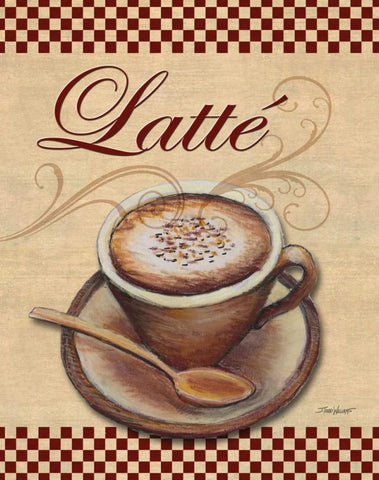 Cafe Latte White Modern Wood Framed Art Print with Double Matting by Williams, Todd