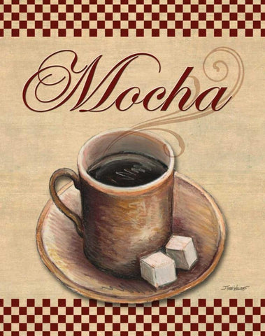 Cafe Mocha White Modern Wood Framed Art Print with Double Matting by Williams, Todd