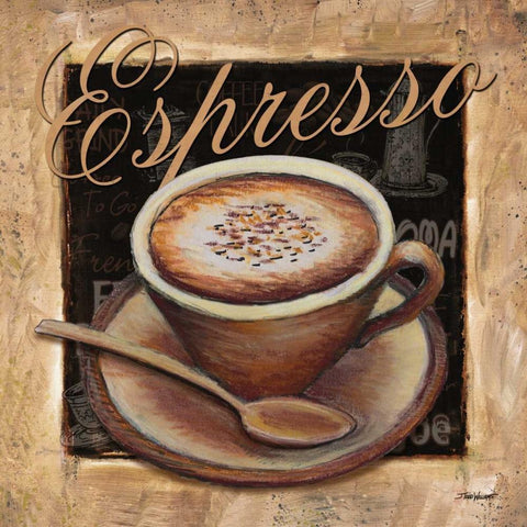 Espresso White Modern Wood Framed Art Print by Williams, Todd