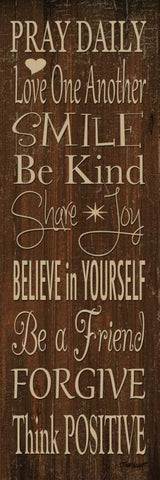 Words to Live By I White Modern Wood Framed Art Print with Double Matting by Williams, Todd