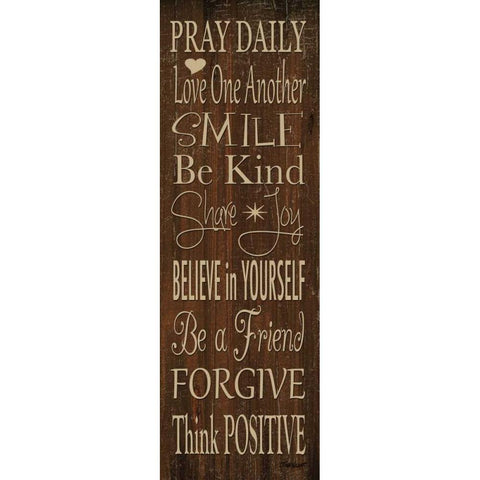 Words to Live By I Black Modern Wood Framed Art Print by Williams, Todd