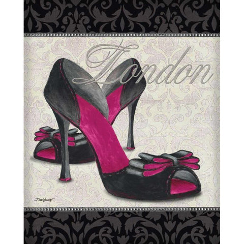 Pink Shoes I White Modern Wood Framed Art Print by Williams, Todd