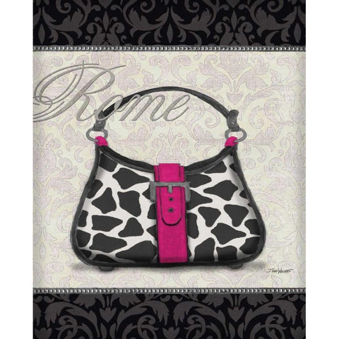 Pink Purse II White Modern Wood Framed Art Print by Williams, Todd