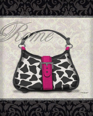 Pink Purse II Black Ornate Wood Framed Art Print with Double Matting by Williams, Todd