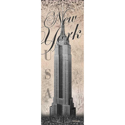 Empire State Gold Ornate Wood Framed Art Print with Double Matting by Williams, Todd