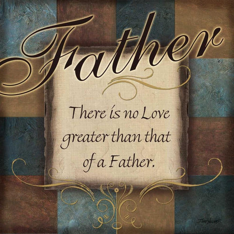 Father Black Modern Wood Framed Art Print by Williams, Todd