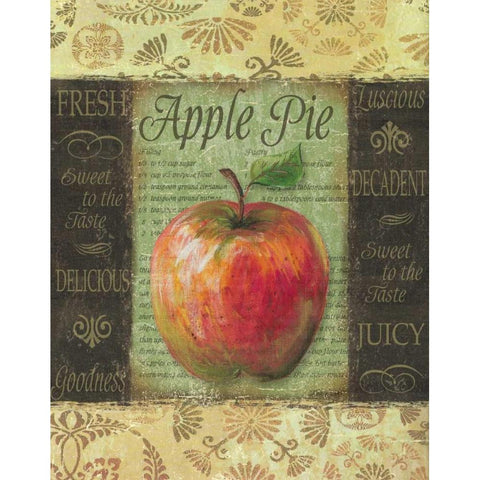 Apple Pie White Modern Wood Framed Art Print by Williams, Todd