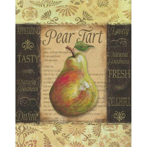 Pear Tart Gold Ornate Wood Framed Art Print with Double Matting by Williams, Todd