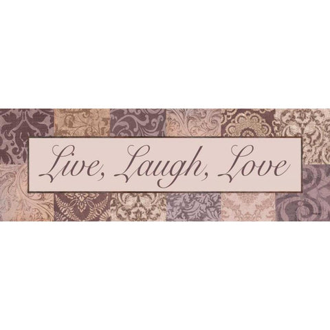 Live - Laugh - Love Black Modern Wood Framed Art Print with Double Matting by Williams, Todd