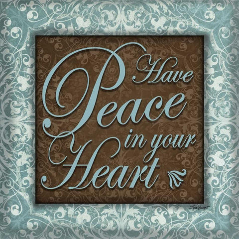 Have Peace Black Modern Wood Framed Art Print with Double Matting by Williams, Todd