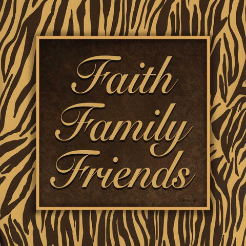 Faith - Family - Friends II Black Modern Wood Framed Art Print with Double Matting by Williams, Todd
