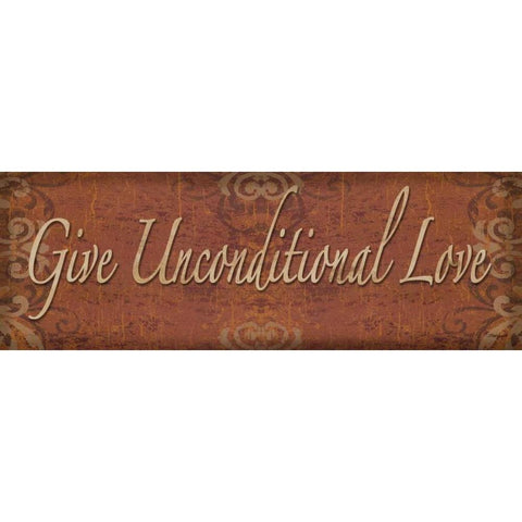 Unconditional Love Black Modern Wood Framed Art Print with Double Matting by Williams, Todd