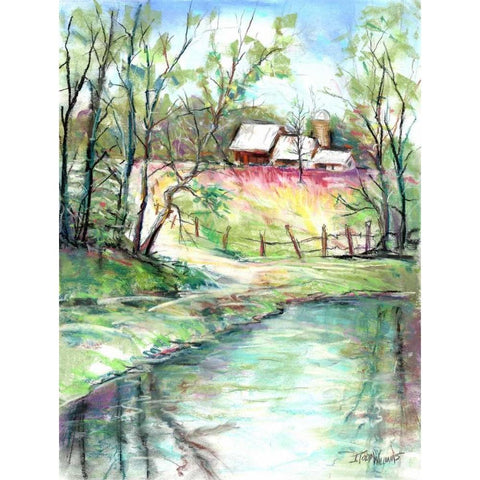 George Washington Carver Pond White Modern Wood Framed Art Print by Williams, Todd