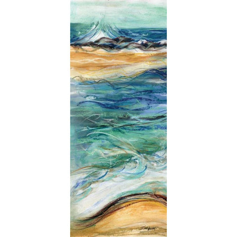 Coastal Abstract I Gold Ornate Wood Framed Art Print with Double Matting by Williams, Todd